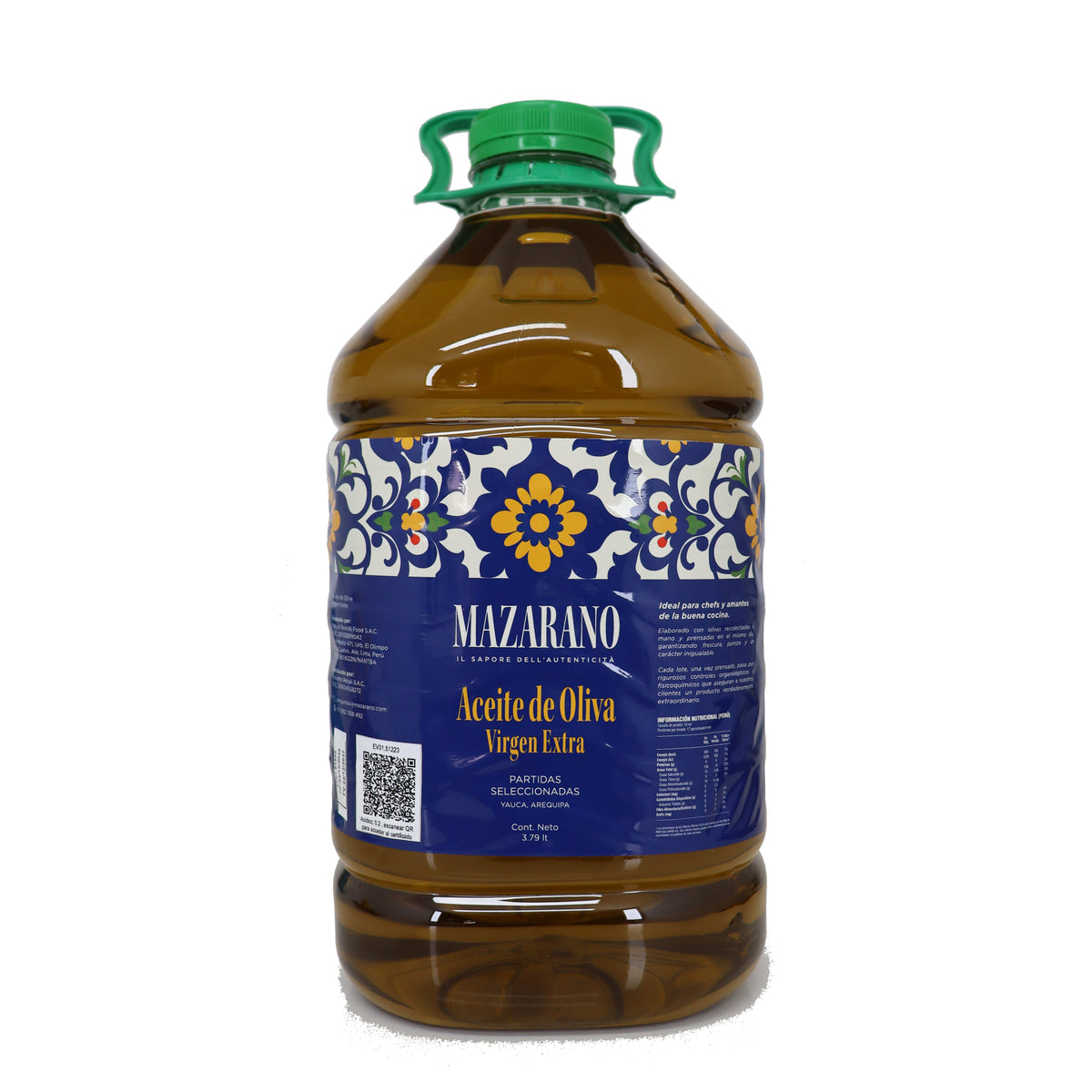 ACEITE DE OLIVA EXTRA VIRGEN X 3,79 L - MAZARANO
