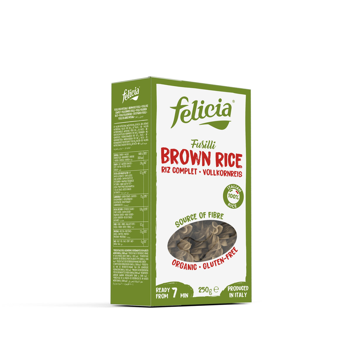 FUSILLI ARROZ INTEGRAL X 250 GR – SIN GLUTEN